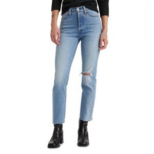 Levi’s Wedgie High Rise Straight Leg Cropped Jeans Size 32